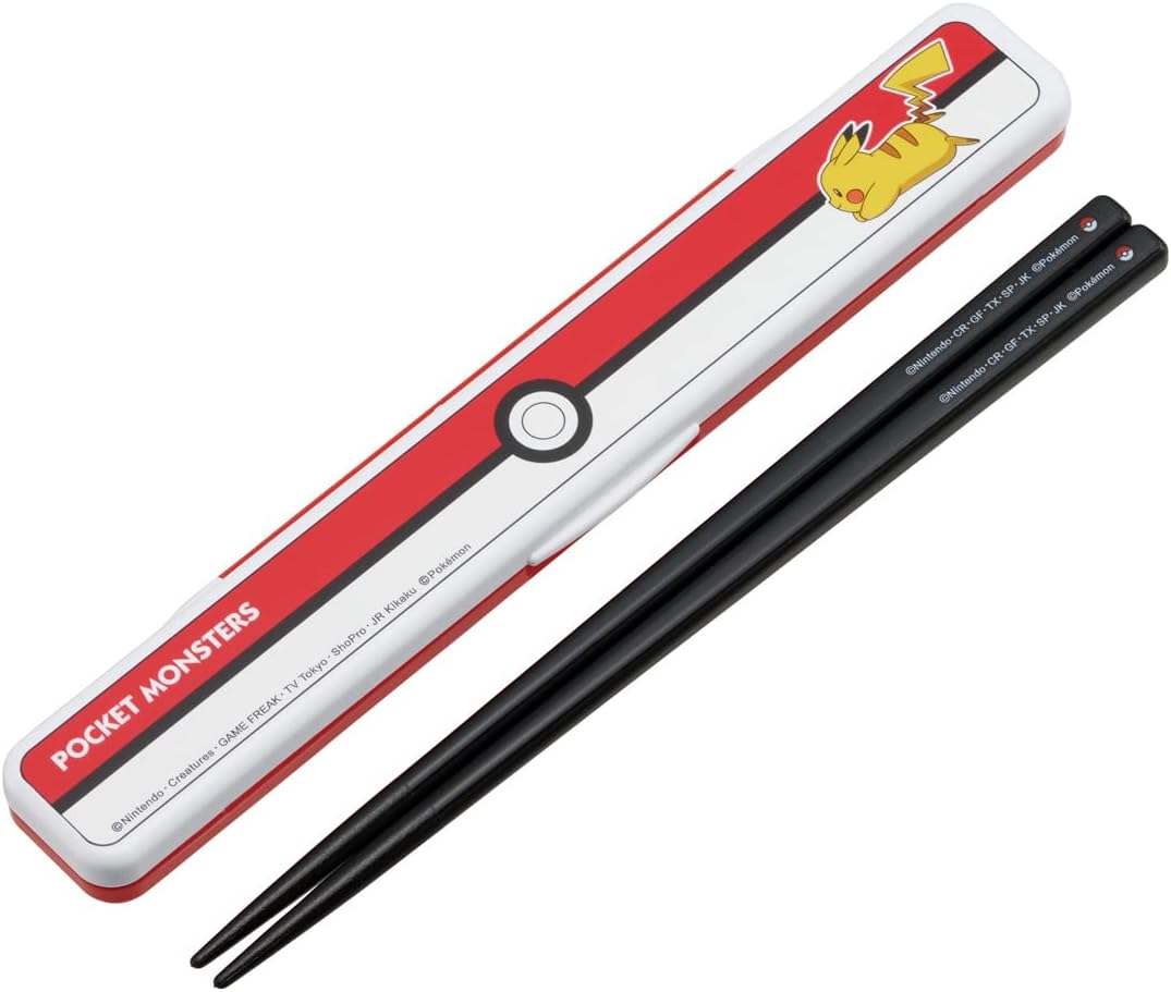 Pikachu Chopsticks with Case (Made in Japan)