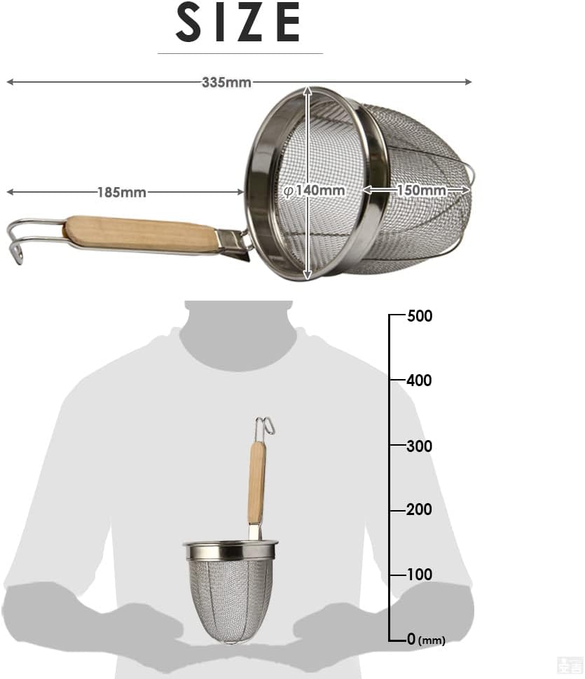Noodle strainer with frame