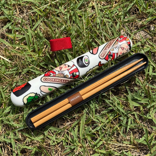 Baguettes Cookingsan avec étui (fabriquées au Japon)